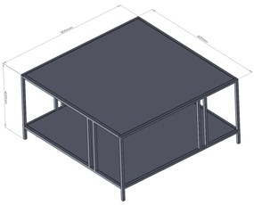 Konferenčný stolík Uma (Čierna). Vlastná spoľahlivá doprava až k Vám domov. 1073045