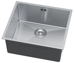 Erga HD, 1-komorový oceľový drez 490x440x210 mm, oceľová, ERG-MLS-HD4944