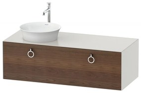 DURAVIT White Tulip závesná skrinka pod umývadlo na dosku vľavo, 1 zásuvka, 1300 x 550 x 408 mm, americký orech masív/nordická biela matná, WT4982L7739