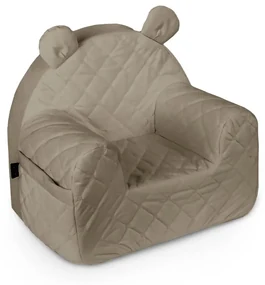 Detské kreslo s uškami Velvet, Beige