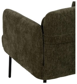 Zelené ženilkové kreslo Bind – Ixia