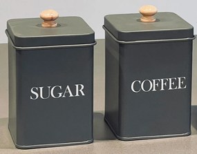 Sada 2ks kovová nádoba na kávu a cukor Melanie, 0,95 l