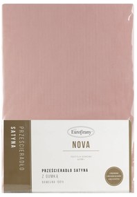 MAKOSATÉNOVÉ PRESTIERADLO NOVA 180X200 CM, VÝŠKA 30 CM PÚDROVO RUŽOVÉ