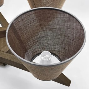 Brilagi - LED  Prisadený luster ANTHONY 5xE14/40W/230V dub orech/hnedá