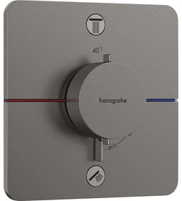 HANSGROHE ShowerSelect Comfort Q termostat pod omietku pre 2 spotrebiče, kartáčovaný čierny chróm, 15583340