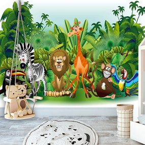 Samolepiaca fototapeta - Zvieratá v džungli 98x70