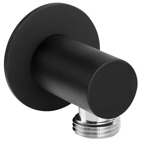 Matne čierny mosadzný diel na pripojenie sprchy ø 5 cm – Sapho