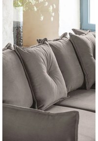 Svetlohnedá menčestrová rozkladacia rohová pohovka (pravý roh) Lazy Lukka – Miuform