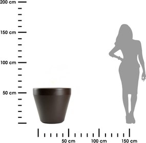 Květináč Purea 56,6x61x3 cm mokka hnědý