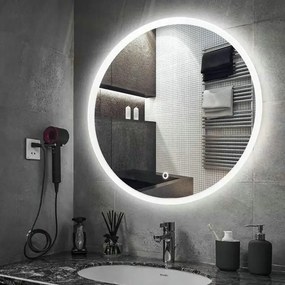 Rea Zrkadlo ⌀80 cm s regulovateľným LED osvetlením HOM-02824
