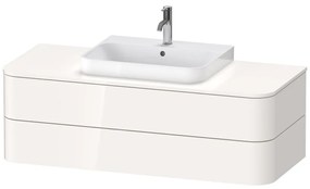 DURAVIT Happy D.2 Plus závesná skrinka pod umývadlo pod dosku, 2 zásuvky, 1300 x 550 x 408 mm, biela vysoký lesk, HP497202222