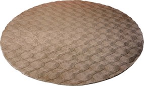 Obsession, Kusový koberec Diamond Cut 800 Cream kruh, 120x120 (priemer) kruh, béžová, obývacia izba