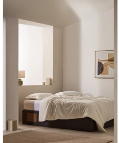 Čierna čalúnená dvojlôžková posteľ s úložným priestorom 160x200 cm Matters – Kave Home