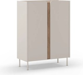 Skrinka v dekore duba v krémovo-prírodnej farbe 90x120x40 cm Lucile – Marckeric