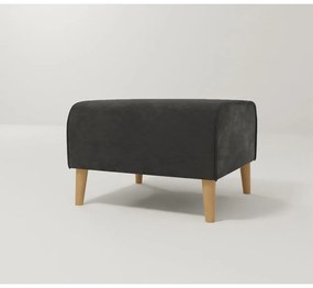 Tmavosivá zamatová podnožka Carole – Ropez