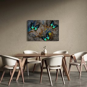 Obraz - Žiariví motýle na obraze (90x60 cm)