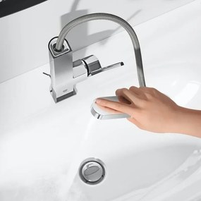 Grohe Plus - Umývadlová batéria L, s výpusťou Push-Open a výsuvnou koncovkou, chrómová, GRH-23844003