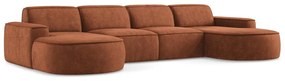 Terakotová ženilková rohová pohovka (do tvaru "U") Omao – Makamii