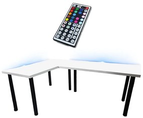 Písací Stôl Roh. Low Biely 202x136x2,8 Model 1