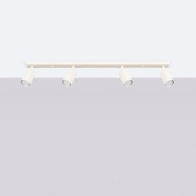 Bodové svietidlo Ring, 4x béžové kovové tienidlo, (možnosť polohovania)