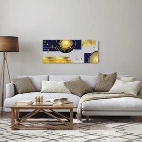 Obraz - Zlaté kruhy (120x50 cm)