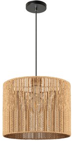 Toolight BOHO, stropné svietidlo s priemerom 25cm 1xE27 APP1323-1CP, čierna-hnedá, OSW-02410