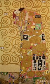 Gustav Klimt - Umelecká tlač Fulfilment (Stoclet Frieze) c.1905-09, (24.6 x 40 cm)