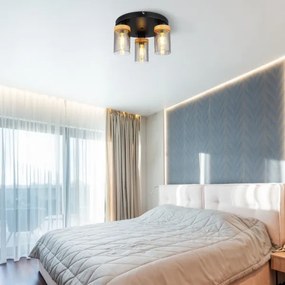 Globo 15557-3D - Prisadený luster FINCA 3xE27/40W/230V kov/drevo