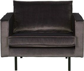 BePureHome Rodeo zamatové dizajnové kreslo - Antracitová