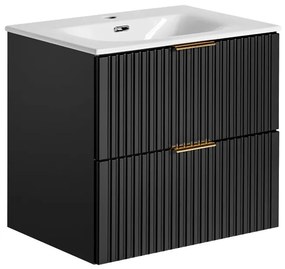 Kúpeľňová skrinka s umývadlom ADEL Black U60/1 | 60 cm