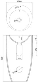 Mexen Alona, voľne stojace umývadlo 49x48x82,5 cm, biela, 26094800