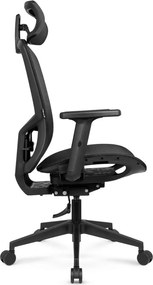 Ergonomická kancelárska stolička HC-1045 so sieťovaným operadlom - čierna