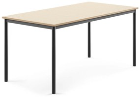 Stôl SONITUS, 1600x800x720 mm, HPL - breza, antracit