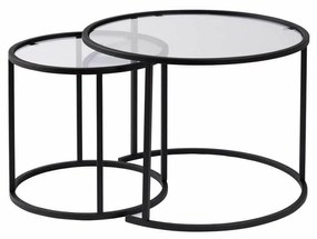 Súprava konferenčných stolíkov Aurum Black 60 cm, 2 ks