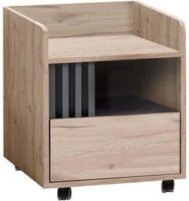 Zásuvkový diel pod stôl na kolieskach Allmo AL10 dub estana svetlý/antracit