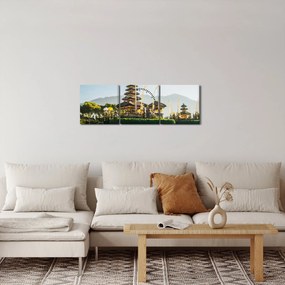 Obraz Mount Batur (s hodinami) (90x30 cm)