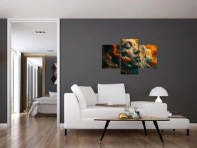 Obraz - Tvár vo vesmíre (90x60 cm)