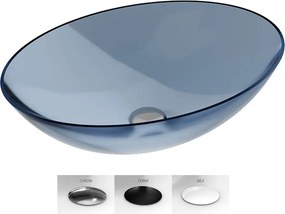 Besco Umývadlo na dosku zo syntetickej živice Anya 50x35 cm Blue Wave s výpusťou Click-Clack BESCO-Typ výpuste: Click-Clack bez prepadu, chróm