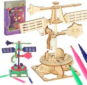 KIK 3D drevená stavebnica – veterná lopatka | Vzdelávací model pre deti 8+