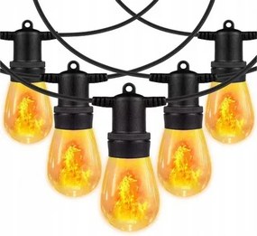 BERGE LED vonkajšia girlanda 15m - 15xLED Atmospheric Fire FLAME