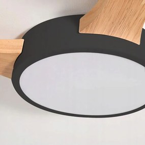 Toolight Toolight, LED stropné svietidlo 65x48x4,5cm + diaľkové ovládanie APP526-5C, čierna, OSW-08468