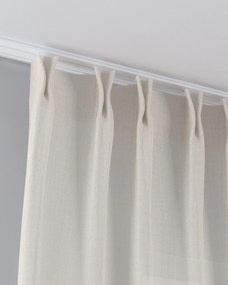 Záves so systémom FLEX (dvojité spony flex) farba produktu krémová látka zapletaná