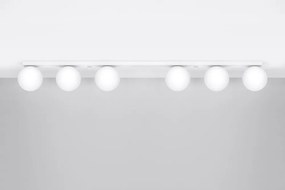 Biele stropné svietidlo so skleneným tienidlom ø 12 cm Umerta – Sollux