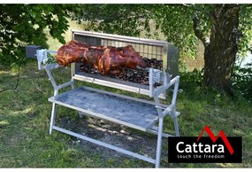 Cattara Gril na drevené uhlie s elektrickým ražňom Piglet, 138 x 96 x 62 cm