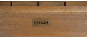 Záhradný stolík z certifikovaného akáciového dreva 90 x 75 cm svetlé drevo TIMOR II Beliani
