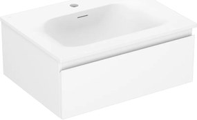 Mexen Orio, kúpeľňová skrinka 60 cm s umývadlom Vela, 1 zásuvka, biela matná, 91A10-06023-1-BF01-W23M01