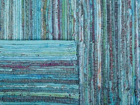 Bavlnený koberec 160 x 230 cm modrý MERSIN Beliani