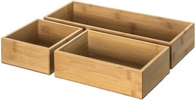 5Five® Bambusové organizéry, úložné boxy do zásuvky, sada 3ks - TSX3 38 x 31 x 7 cm