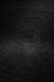 Hanse Home, Kusový koberec Jute Braided 106322 Black kruh, 140x140 (priemer) kruh, čierna, chodba / predsieň