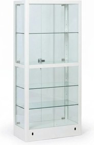 Presklená vitrína, 1800 × 800 × 400 mm, biela